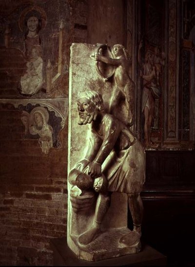 Raap Trekken: November uit een beeldkalender van de Arbeid van de Maanden, ca. 1200 door Benedetto Antelami