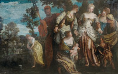 Het vinden van Mozes door Benedetto Caliari
