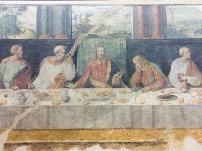 Het laatste avondmaal (detail) door Benedetto Coda