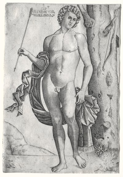 Man met een pijl, ca. 1515 door Benedetto Montagna