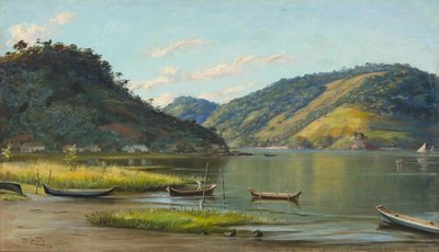 Benedito Calixto - Inham met boten, SP, 1907 door Benedito Calixto