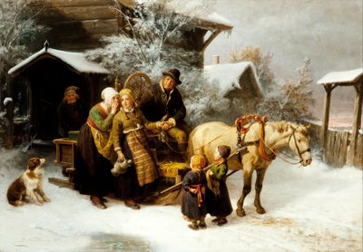 Het Huis Verlaten (Dalecarlian Scene) door Bengt Nordenberg