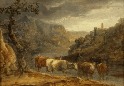 Landschap met vee door Benjamin Barker