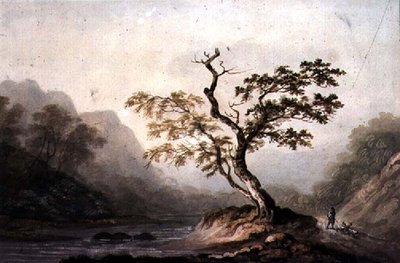 Landschap met Rivier en Bergen door Benjamin Barker