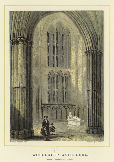 Worcester Cathedral, noord transept van het koor door Benjamin Baud