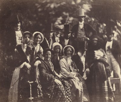 Bruiloftsgroep,c. 1852 of 1853 (foto) door Benjamin Brecknell Turner