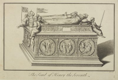 Uitzicht op het graf van Hendrik VII en koningin Elizabeth in de koningskapel in Westminster Abbey door Benjamin Cole