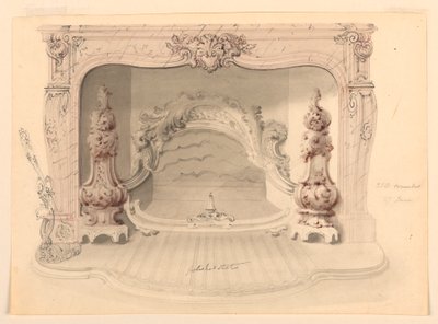 Tekening, Gietijzeren rooster, ca. 1840 door Benjamin Dean Wyatt