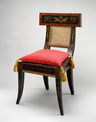 Een van een paar zijstoelen door Benjamin Henry Latrobe