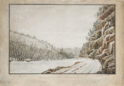 Uitzicht op de Nieuwe Tolweg, aan de Rand van de Juniata, met een Verre Uitzicht..., 1820 door Benjamin Henry Latrobe