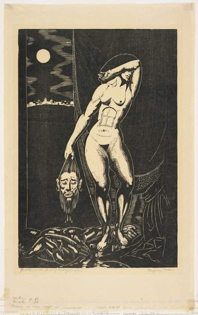 Judith in de tent van Holofernes door Benjamin Miller