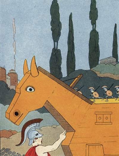 Het Trojaanse paard door Benjamin Rabier