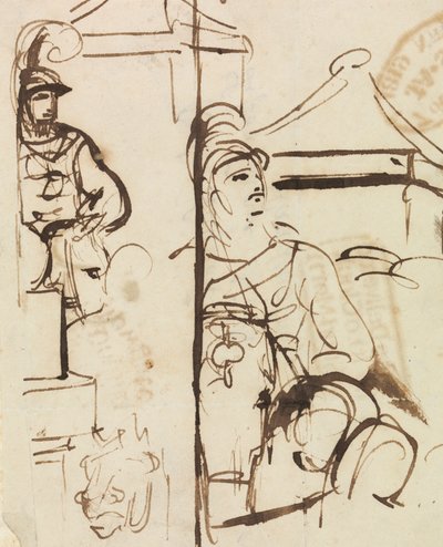 Compositie studie van soldaten door Benjamin Robert Haydon