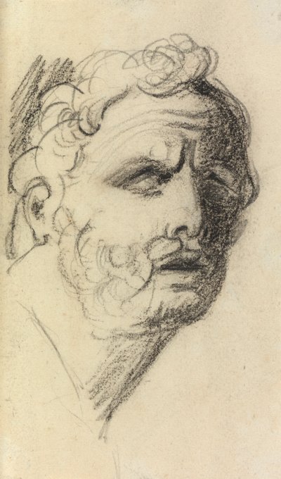 Portretstudie van een man door Benjamin Robert Haydon