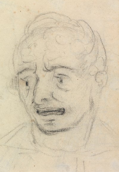 Portretstudie van de gezichtsuitdrukking van een man door Benjamin Robert Haydon