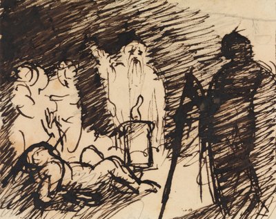 Studie van een Bijbelse scène door Benjamin Robert Haydon