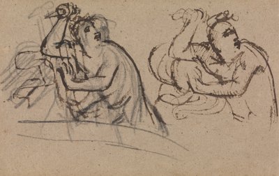 Studie van een figuur met een dolk door Benjamin Robert Haydon