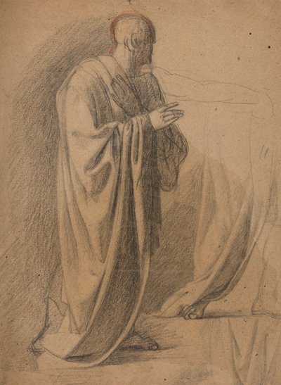 Studie van een Man in een Lange Gewaad door Benjamin Robert Haydon