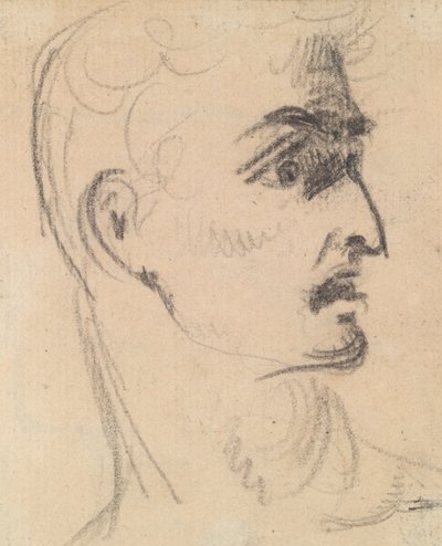 Studie van de gezichtsuitdrukking van een man door Benjamin Robert Haydon