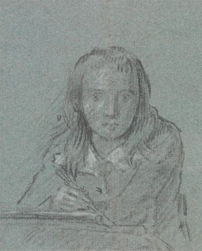 Zoon van de kunstenaar aan het schrijven door Benjamin West