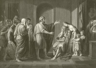 Verbanning van Cleombrotus door Benjamin West
