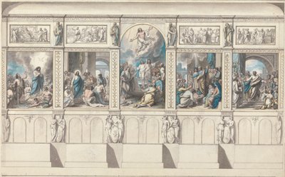 Ontwerp voor een Muur van de Kapel van Geopenbaarde Religie door Benjamin West