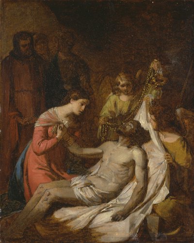 Studie van de klaagzang over de dode Christus door Benjamin West