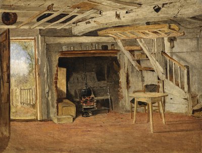 Studie van een cottage-interieur, ca. 1869 door Benjamin Williams Leader