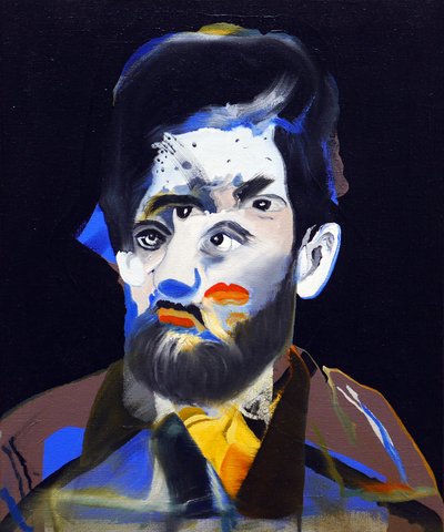 50 grote schrijvers uit de geschiedenis : Émile Zola, 2015 (olieverf en acrylverf op doek) door Benoit Erwann Boucherot