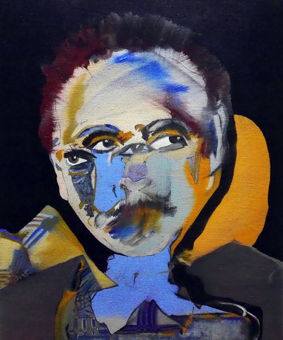 50 grote schrijvers uit de geschiedenis : Tennessee Williams, 2015 (olieverf en acryl op doek) door Benoit Erwann Boucherot