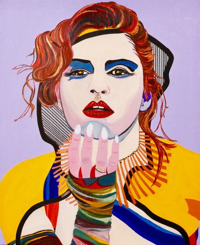 La Nef des fous: Astrid, 2020 (olieverf op doek) door Benoit Erwann Boucherot