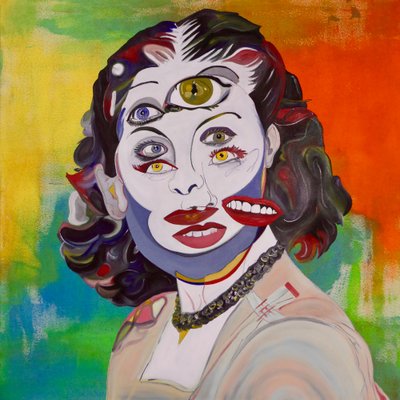 Mythe 3, 2021 (olieverf en acryl op doek) door Benoit Erwann Boucherot