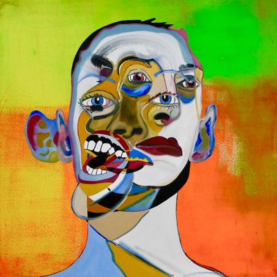 Mythe 6, 2021 (olieverf en acryl op doek) door Benoit Erwann Boucherot