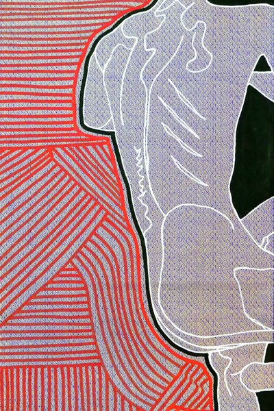 Passager 11, 2020 (acryl op gezeefdrukt Japans papier) door Benoit Erwann Boucherot