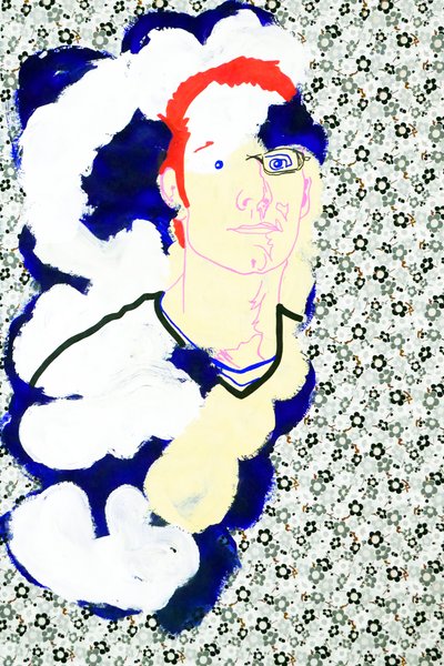 Passager 15, 2020 (acryl op gezeefdrukt Japans papier) door Benoit Erwann Boucherot