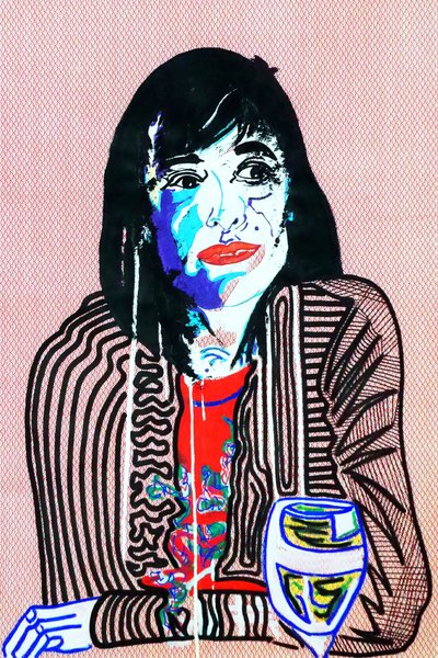 Passager 9, 2020 (acryl op gezeefdrukt Japans papier) door Benoit Erwann Boucherot