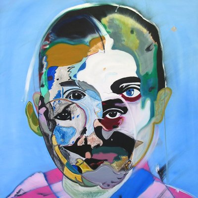 Surportret: Marguerite Duras, 2003 (olieverf op doek) door Benoit Erwann Boucherot