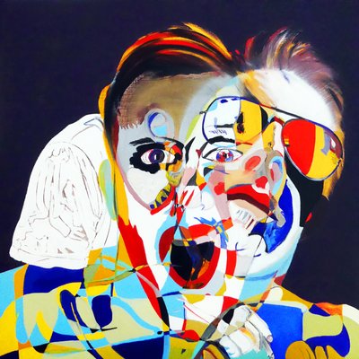 Surportret: Olivier, Juan  moi, 2019 (olieverf op doek) door Benoit Erwann Boucherot