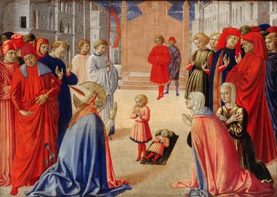 Sint Zenobius wekt een jongen uit de dood, 1462 door Benozzo Gozzoli
