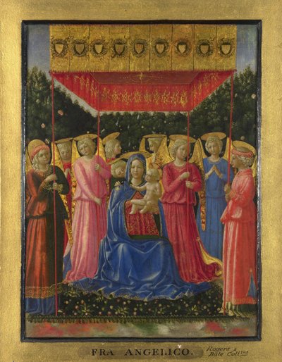 De Maagd en het Kind met engelen, ca. 1450 door Benozzo Gozzoli