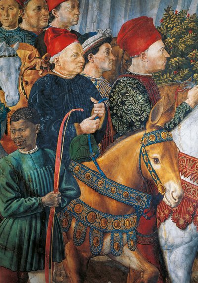 Cosimo de Oude, detail door Benozzo di Lese di Sandro Gozzoli