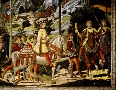 De reis van de koningen uit het Oosten door Benozzo di Lese di Sandro Gozzoli