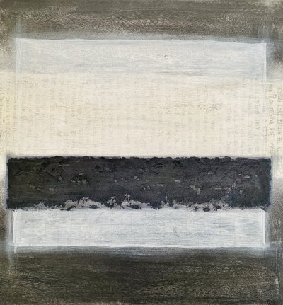 Abstracte gelaagde neutrale tinten door Berit Pihl