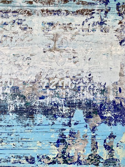 Verweerd blauw met textuur door Berit Pihl