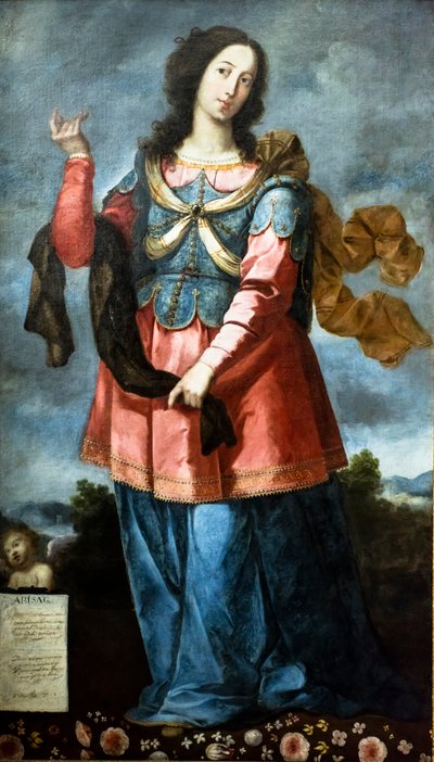 Abisag de jonge Shunammite door Bernab? de (attr. to) Ayala