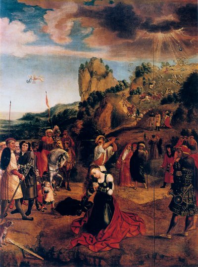 Het martelaarschap van Sint-Catharina, 16e eeuw door Bernard van Orley