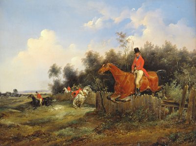 Jachtscène door Bernard Edouard Swebach
