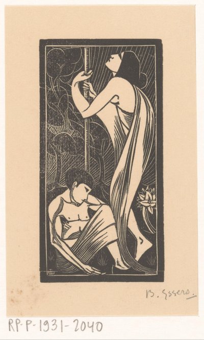 Nacht door Bernard Essers (signed by artist)