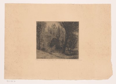Huis in landschap bij Moret-sur-Loing door Bernard Klene