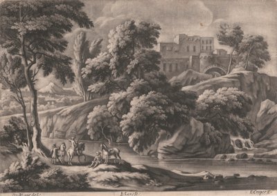 Landschap met kasteel door Bernard Lens